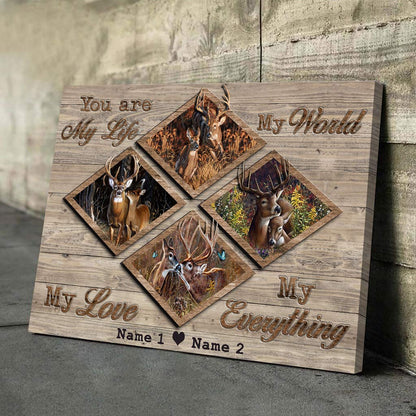 You Are My Life - Personalized Couple Hunting Poster