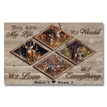 You Are My Life - Personalized Couple Hunting Poster