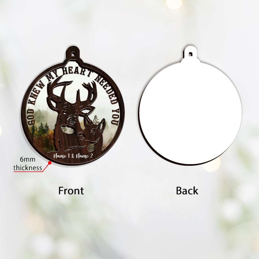 God Knew My Heart Needed You - Personalized Christmas Hunting Layers Mix Ornament