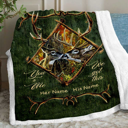 You & Me - Personalized Couple Hunting Blanket