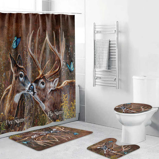 You And Me We Got This - Personalized Hunting Bathroom Curtain & Mats Set