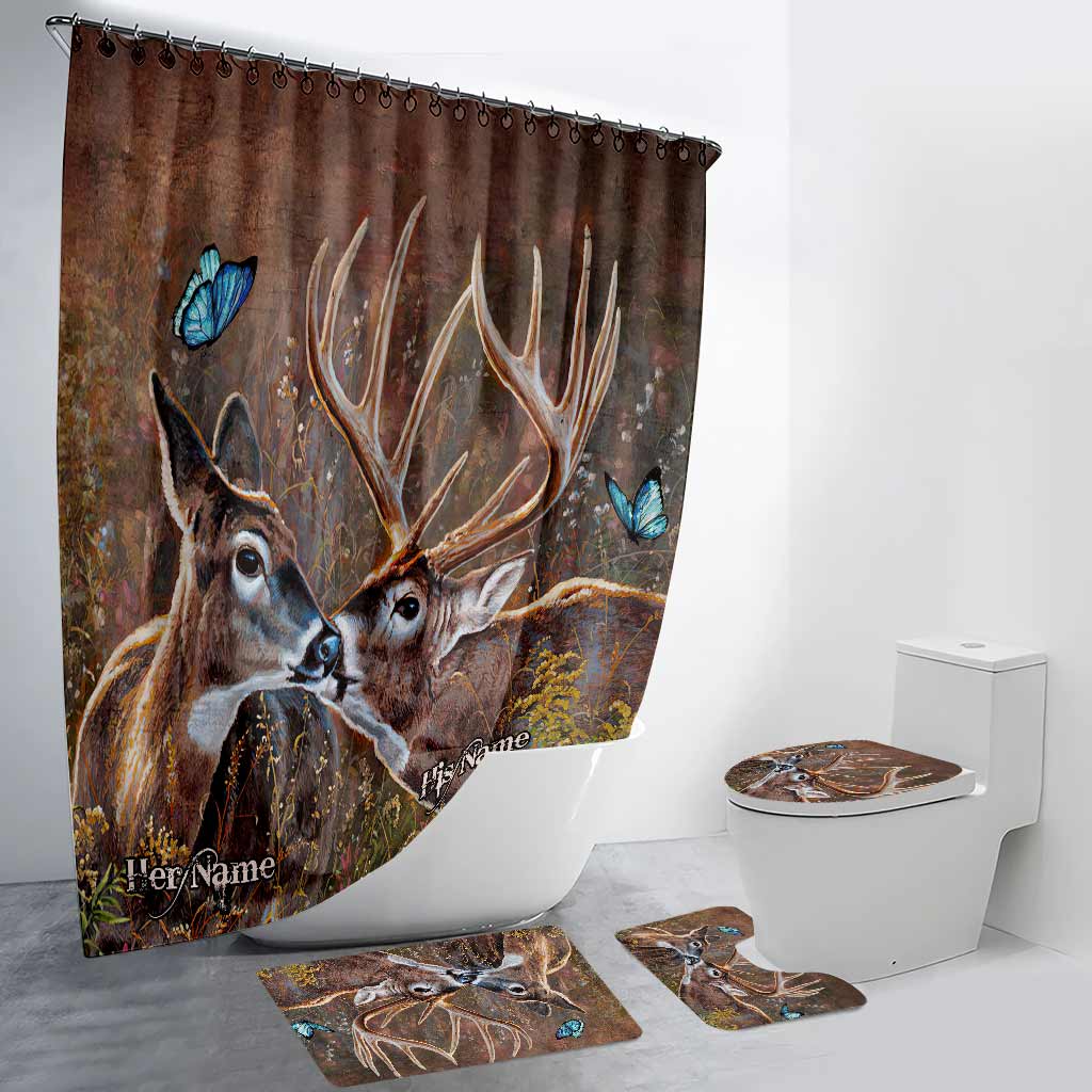 You And Me We Got This - Personalized Hunting Bathroom Curtain & Mats Set