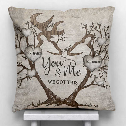 You And Me We Got This - Personalized Couple Hunting Throw Pillow