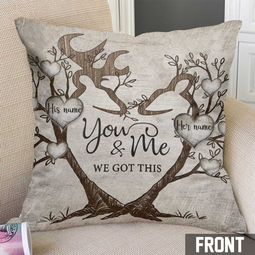 You And Me We Got This - Personalized Couple Hunting Throw Pillow