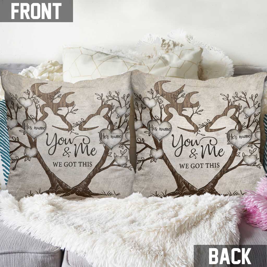 You And Me We Got This - Personalized Couple Hunting Throw Pillow