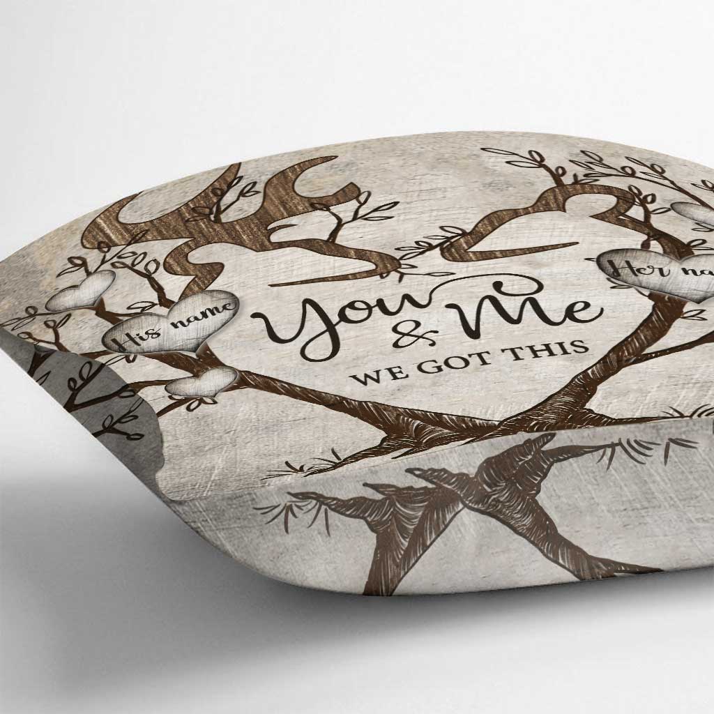 You And Me We Got This - Personalized Couple Hunting Throw Pillow