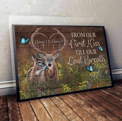 From Our First Kiss Till Our Last Breath - Personalized Couple Hunting Poster