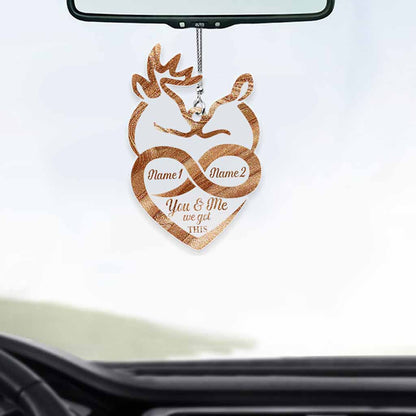 You And Me We Got This - Personalized Hunting Transparent Car Ornament