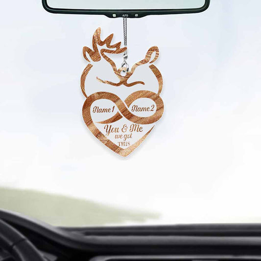 You And Me We Got This - Personalized Hunting Transparent Car Ornament