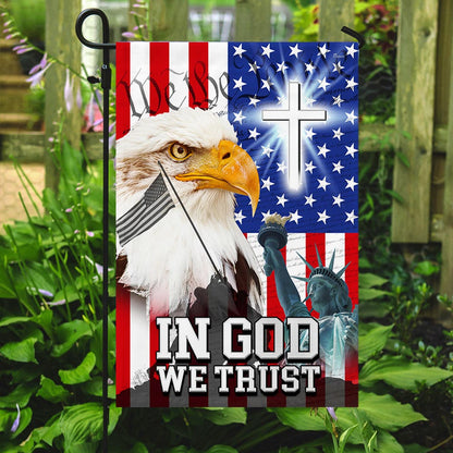 Flagwix American Flag - In God We Trust, We The People, Christian Cross American Eagle Flag TPT107F