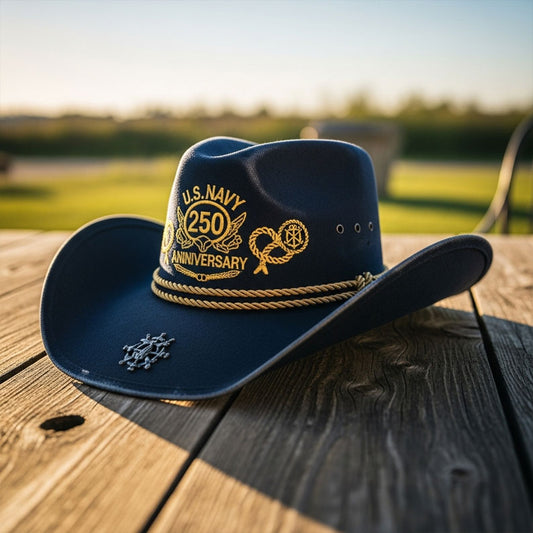 U.S. Navy 250th Anniversary Cowboy Hat
