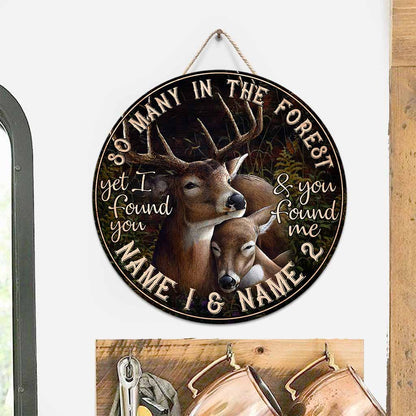 So Many In The Forest Personalized Round Wood Sign