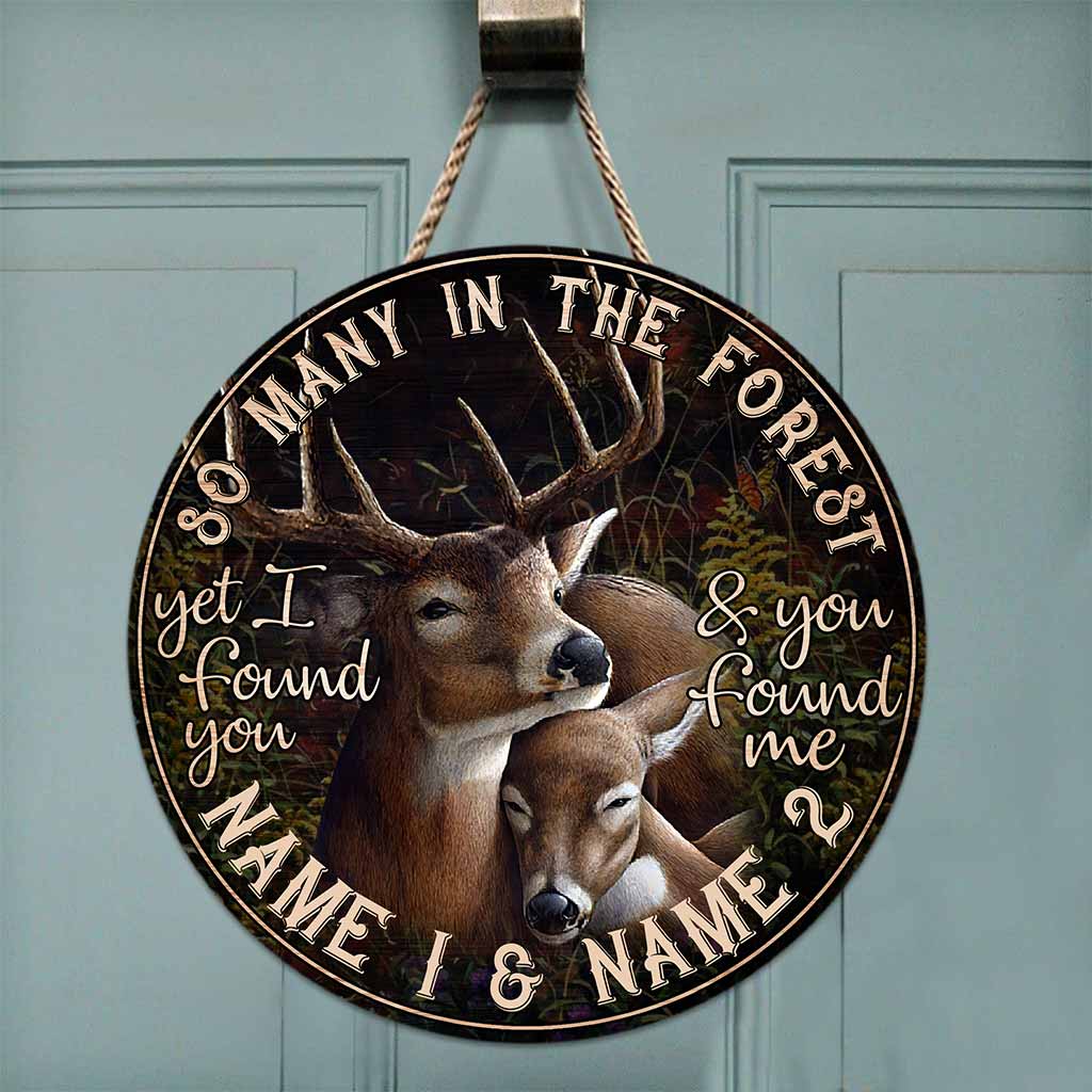 So Many In The Forest Personalized Round Wood Sign