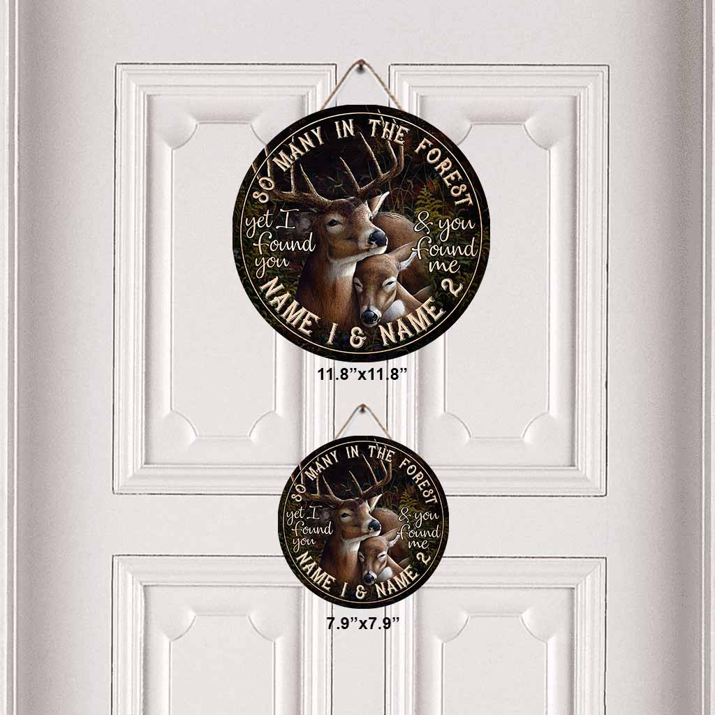 So Many In The Forest Personalized Round Wood Sign