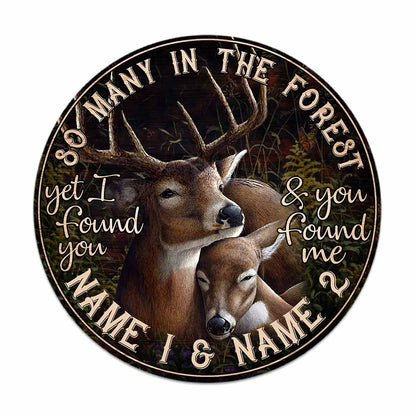 So Many In The Forest Personalized Round Wood Sign