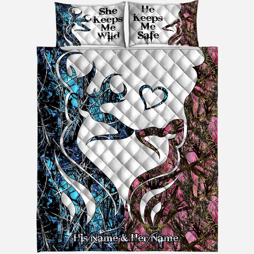 Hunting Couple - Personalized Quilt Set