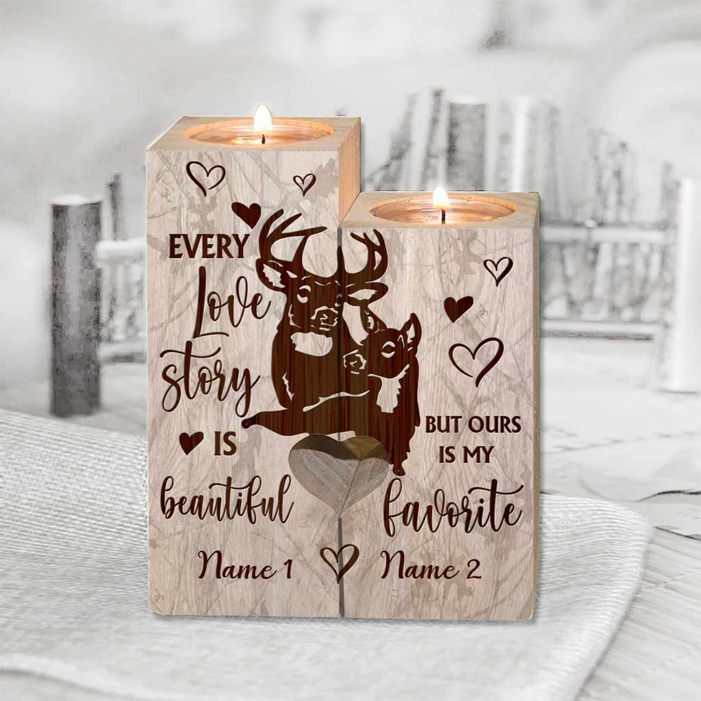 God Blessed The Broken Road - Personalized Hunting Candle Holder