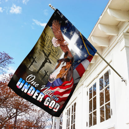 Horse Eagle One Nation Under God Flag