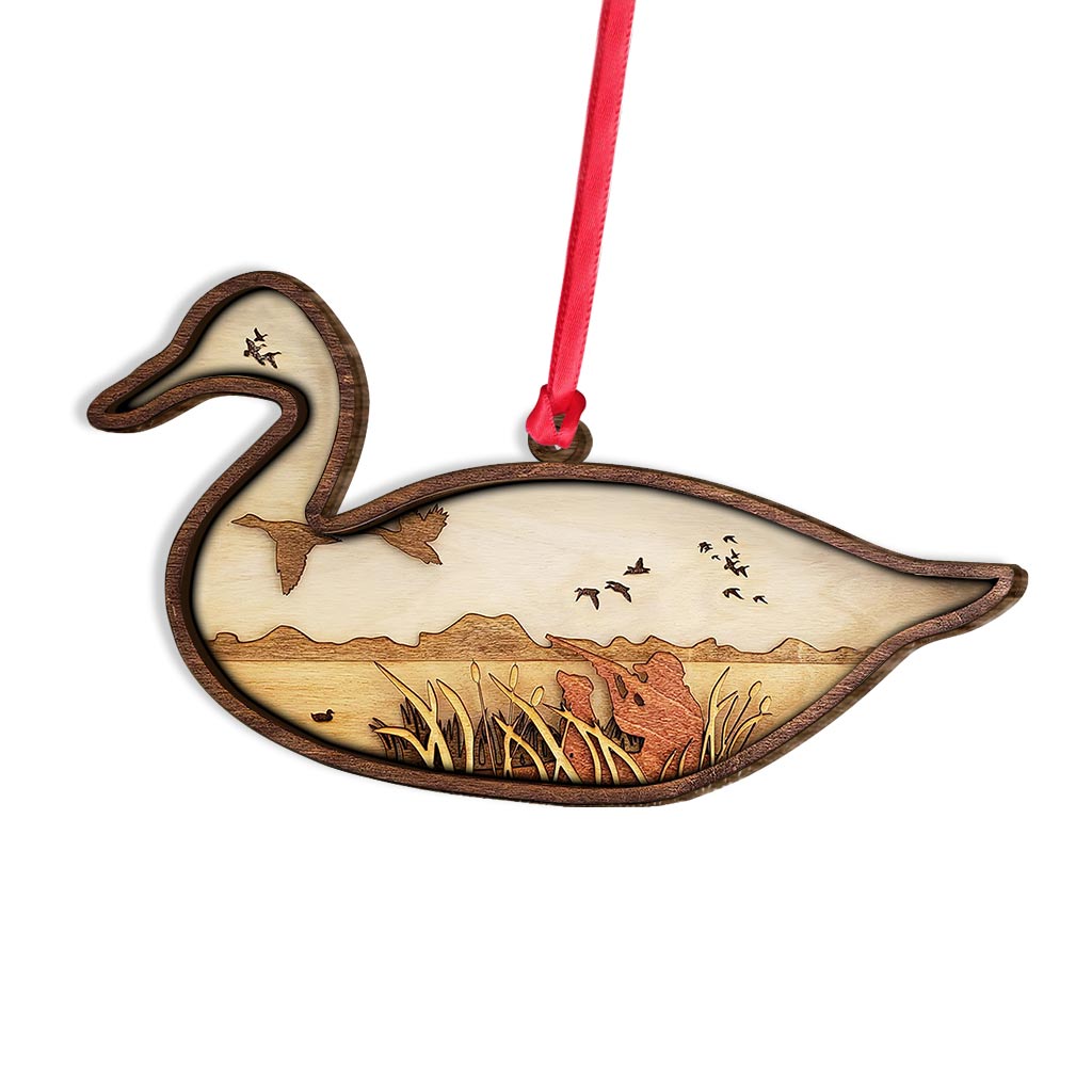 Duck Hunting - Christmas Layered Wood Ornament