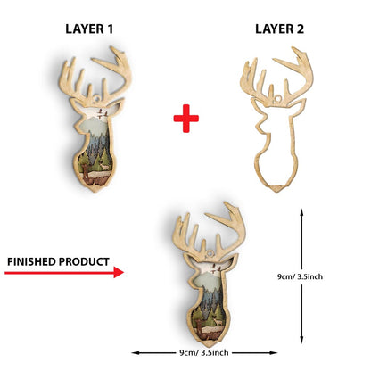 Deer Hunting - Christmas Layered Wood Ornament