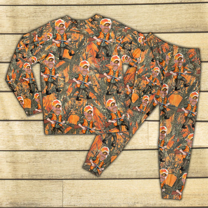 Photo Inserted Hunter - Personalized Hunting Pajamas Set