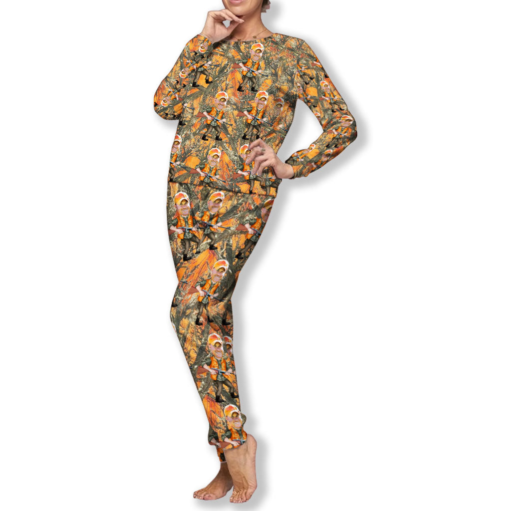 Photo Inserted Hunter - Personalized Hunting Pajamas Set