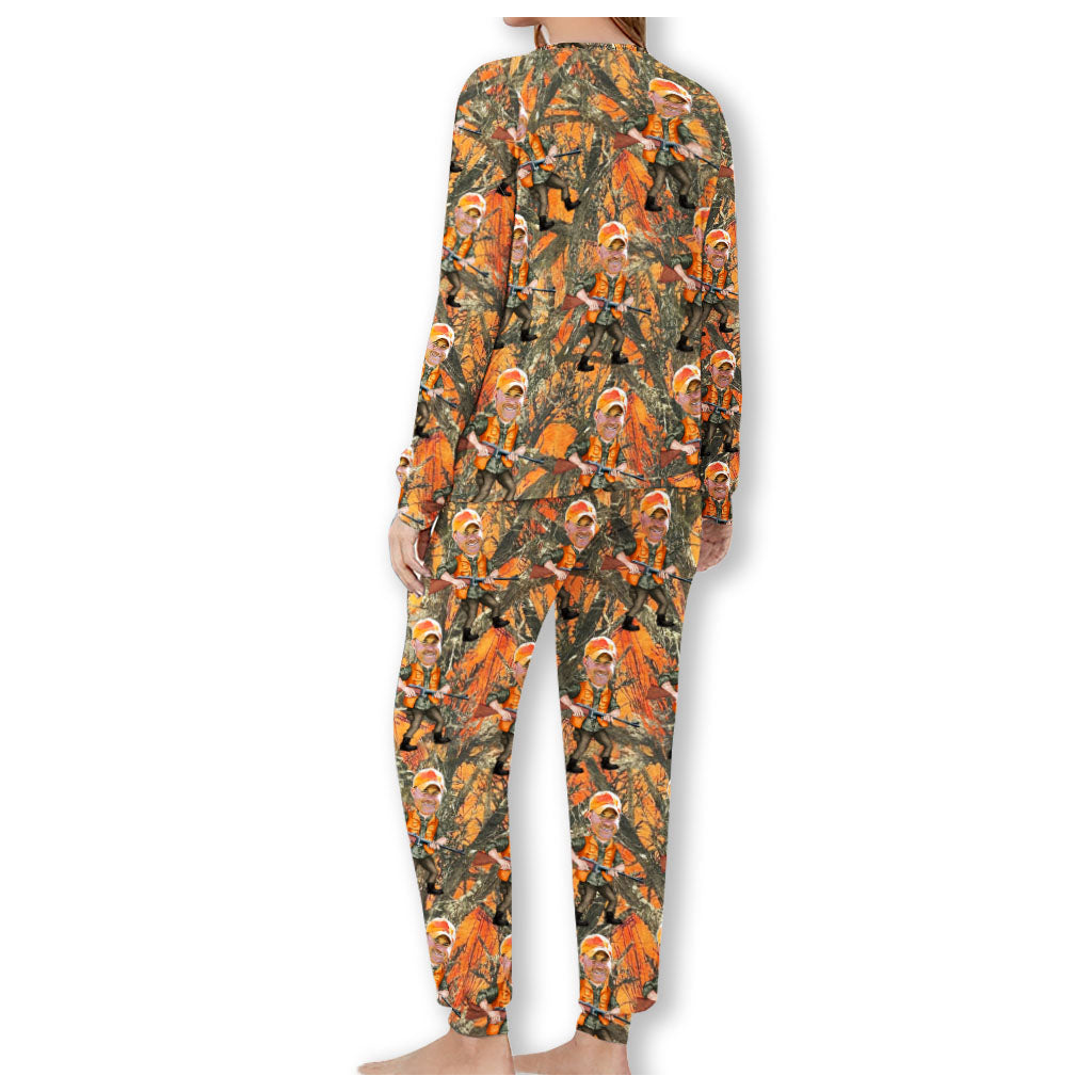 Photo Inserted Hunter - Personalized Hunting Pajamas Set