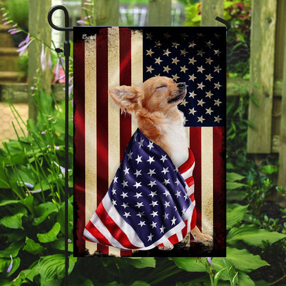 Chihuahua American Patriot Flag