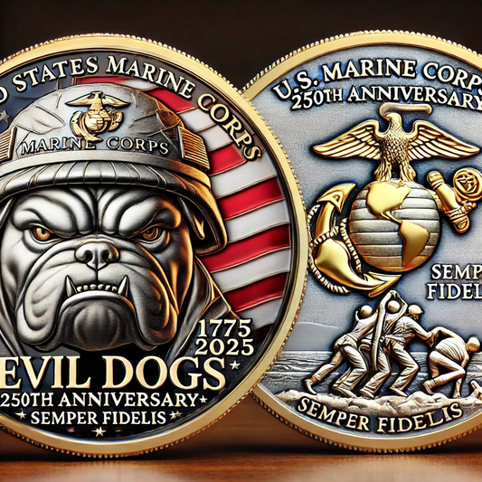 🔥Limited Edition🎁U.S. Marine Corps 250th Anniversary Commemorative Coins