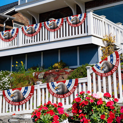 Flagwix American Flag - Eagle God Bless America Non-Pleated Fan Flag MLN3145FL