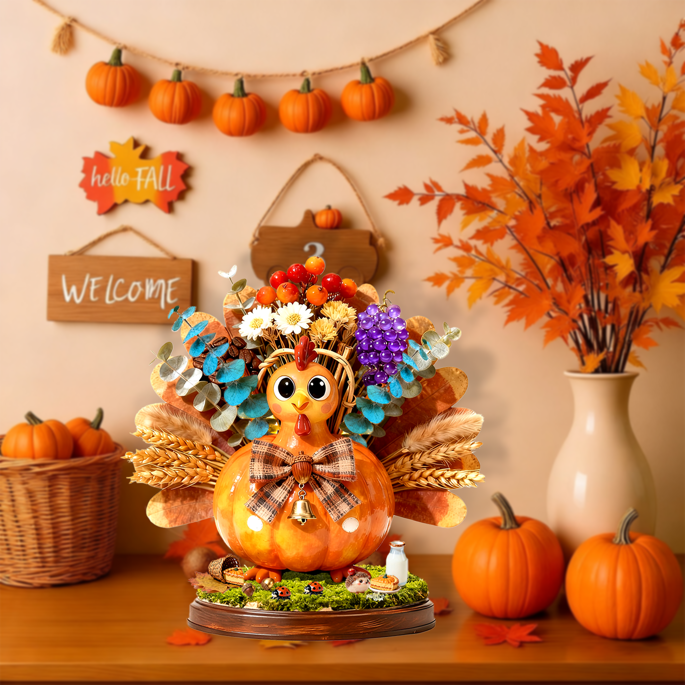 🦃Merry Harvest Turkey Tabletop Decor