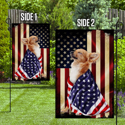 Chihuahua American Patriot Flag