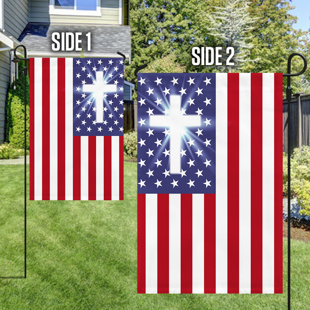 Flagwix American Flag - Christian Cross American One Nation Under God Flag TPT679F