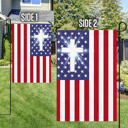 Flagwix American Flag - Christian Cross American One Nation Under God Flag TPT679F