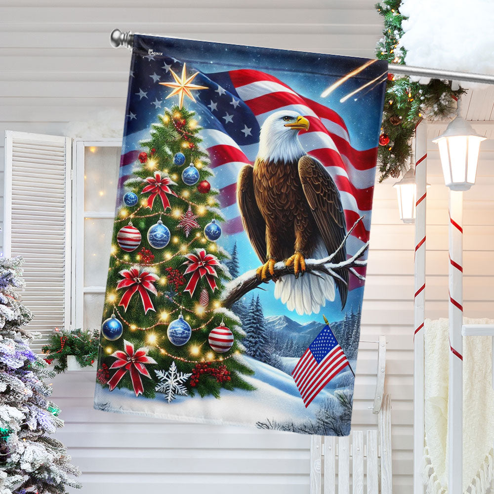 Patriot Eagle Christmas Tree Flag MLN4457F