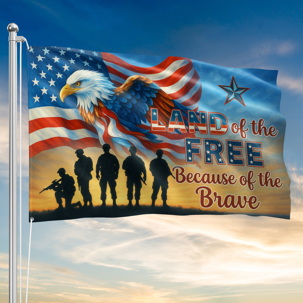 Flagwix American Flag - Memorial Day Eagle Land Of The Free Veteran Grommet Flag NNT86NTH