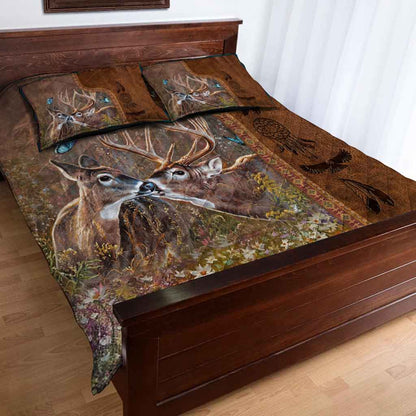 We Got This - Personalized Hunting Quilt Set With Leather Pattern Print