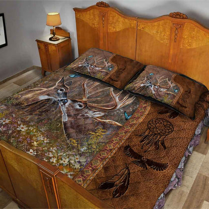 We Got This - Personalized Hunting Quilt Set With Leather Pattern Print