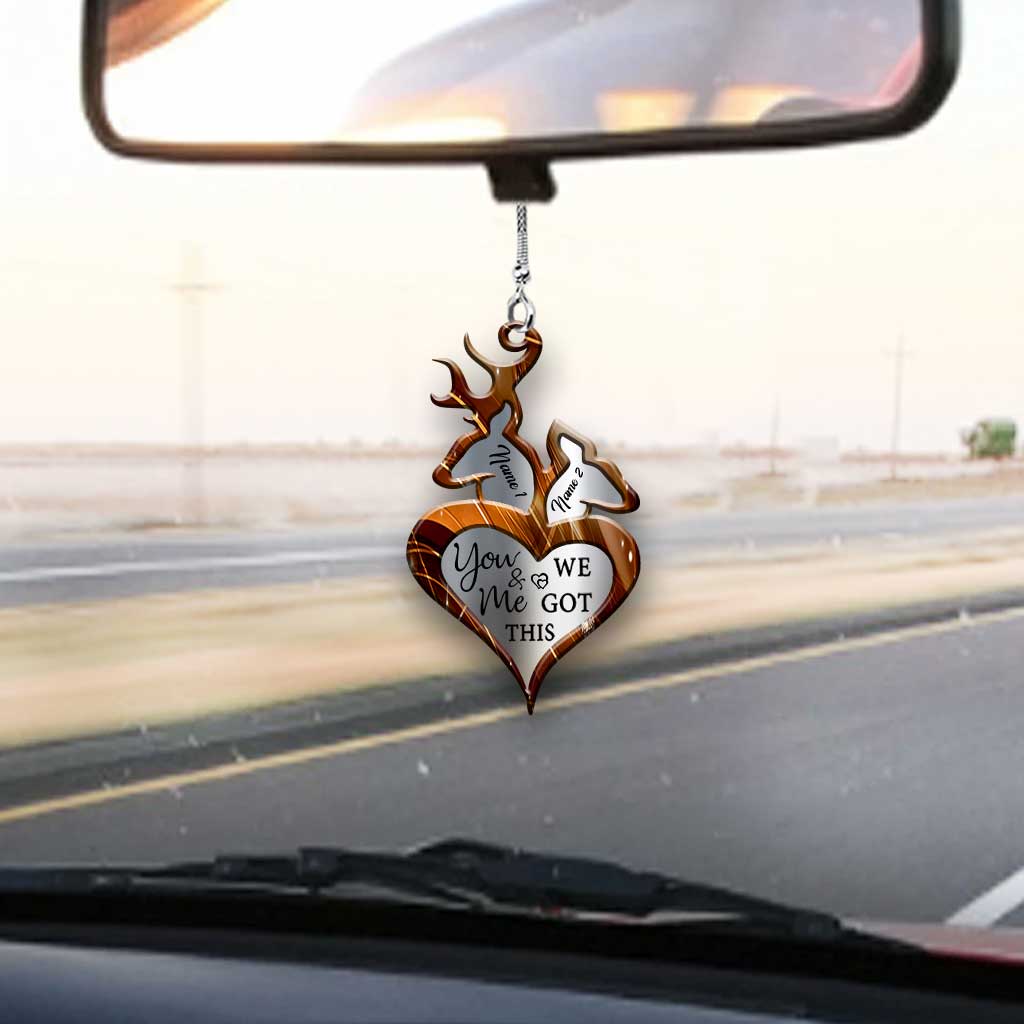 You And Me We Got This - Personalized Hunting Transparent Car Ornament