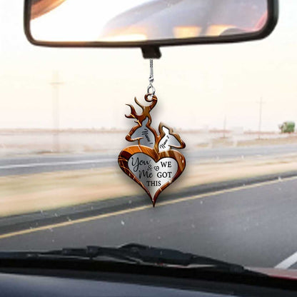 You And Me We Got This - Personalized Hunting Transparent Car Ornament