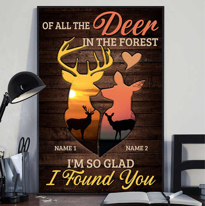 Of All Deer In The Forest - Personalized Hunting Poster