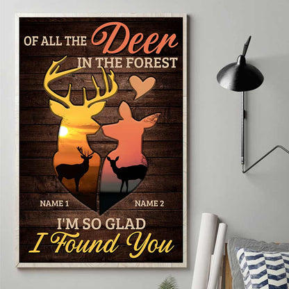 Of All Deer In The Forest - Personalized Hunting Poster