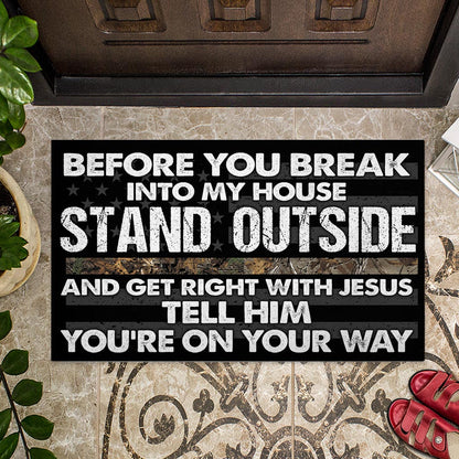 Stand Outside - Hunting Doormat