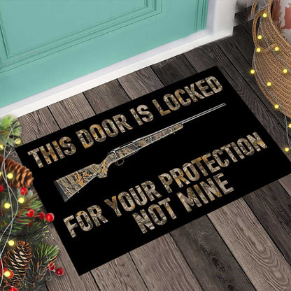 This Door Is Locked - Hunting Doormat