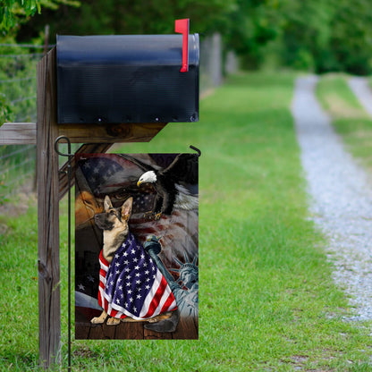 German Shepherd American Patriot Flag