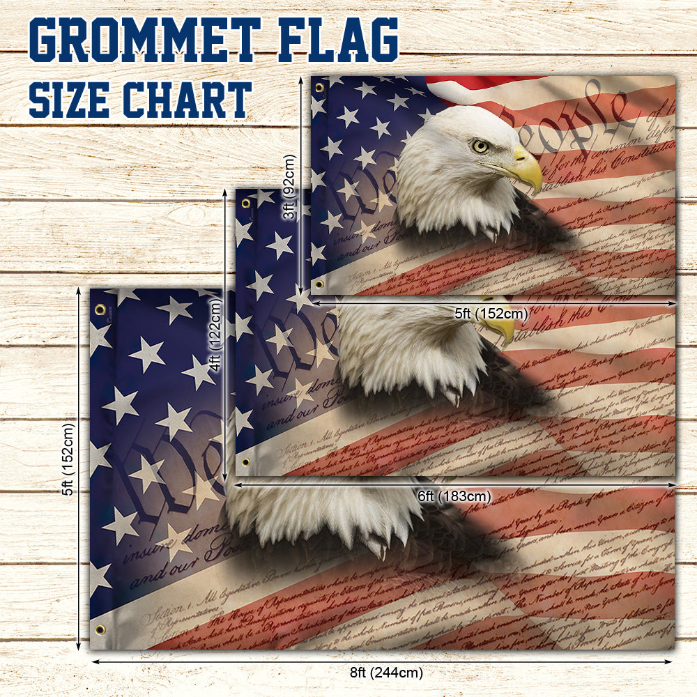 Patriot Flag We The People American Eagle Grommet Flag TRV1657GF