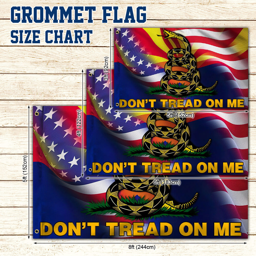 Arizona Don't Tread On Me Gadsden American Grommet Flag MLN2791GF