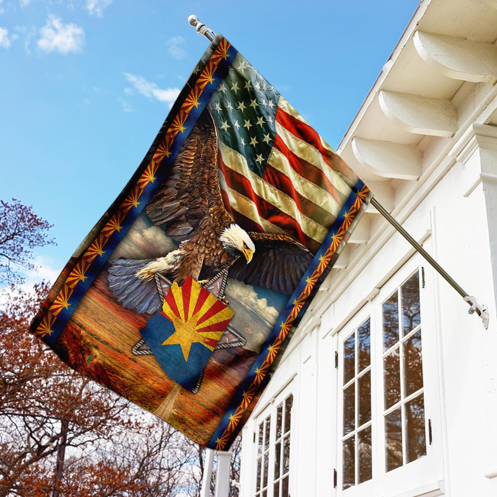 Arizona State Eagle American Flag