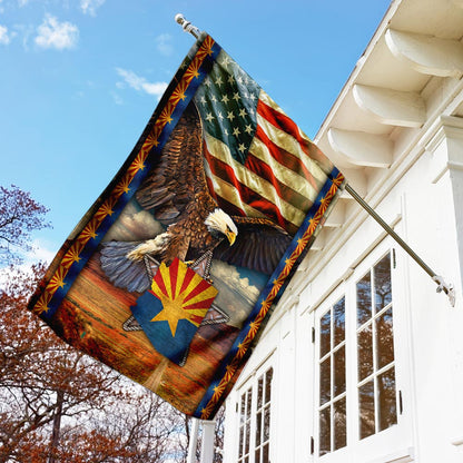 Arizona State Eagle American Flag