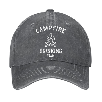 Campfire Drinking Team Funny Gift Cap